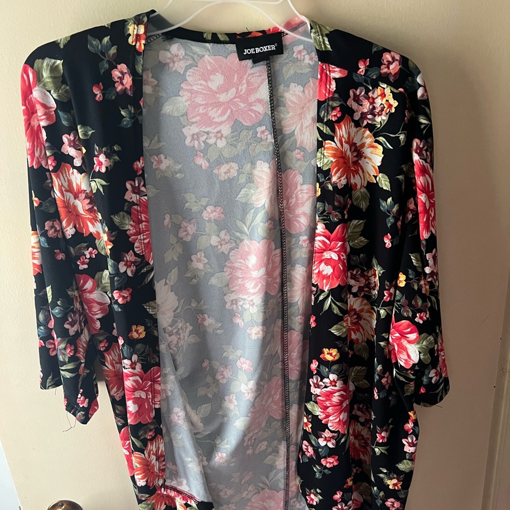 Black floral sweater
